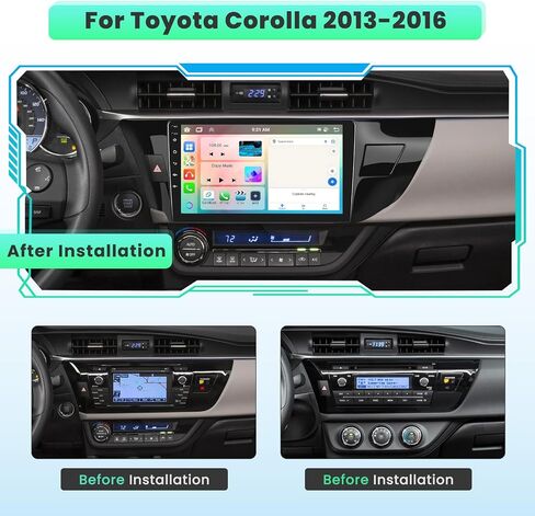 8 Cores Android 13 Stereo for Toyota Corolla/Levin 2013-2016 with 6G+128G, 10.1 Inch 1280x720 HD Touchscreen with Wireless Carplay Android Auto DSP GPS BT RDS Backup Camera in Saudi Arabia