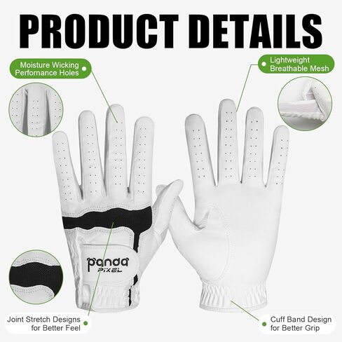 قفازات جولف للرجال لليد اليسرى، قفاز جولف مريح ومتين، قفازات جولف ناعمة قابلة للتنفس للنساء والرجال مع قبضة جيدة in Kuwait