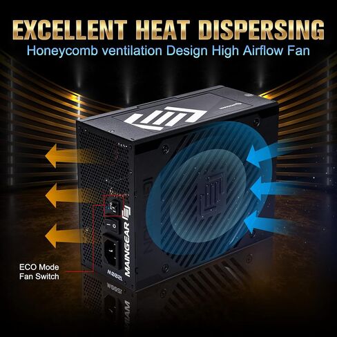 MAINGEAR IGNITION Fully Modular Power Supply PC, 850W, 80 Plus Gold Certified, SLI CrossFire Ready, FSP850-50ABB, 10 Year Warrenty in Saudi Arabia