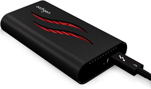 محرك أقراص الحالة الصلبة Thunderbolt 3 خارجي معتمد من الألومنيوم سعة 1 تيرابايت M.2 PCIe NVMe مع مبدد حرارة مزدوج الطبقة بحد أقصى. سرعة تصل إلى قراءة 3400 ميجابايت/ثانية موديل X92 (1 تيرابايت، أسود) in Saudi Arabia