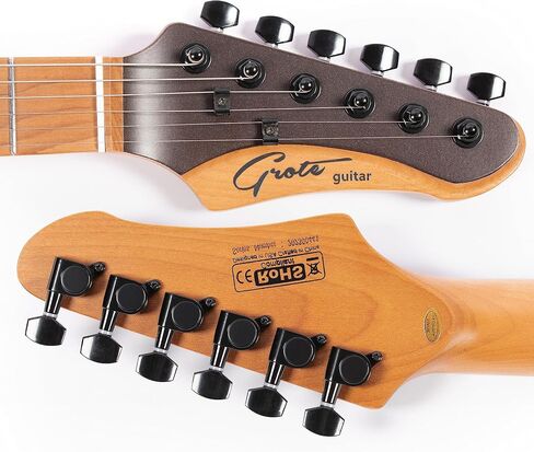 Grote Solid Electric Guitar GR Standard S Matte Finish Poplar Body Roasted Maple Neck Coils Splitting Pickup with Gigbag (Green) in Saudi Arabia