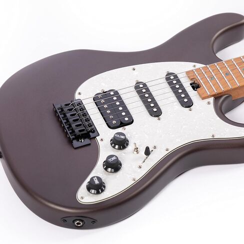 Grote Solid Electric Guitar GR Standard S Matte Finish Poplar Body Roasted Maple Neck Coils Splitting Pickup with Gigbag (Green) in Saudi Arabia