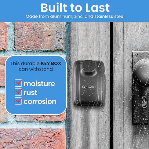 Key Box for Home and Office, Security Lock Box, Stainless Steel Keyless Entry Door Lock with Combination Lock home rental, air bnb, safe, car keys in Saudi Arabia
