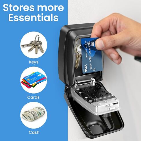 Key Box for Home and Office, Security Lock Box, Stainless Steel Keyless Entry Door Lock with Combination Lock home rental, air bnb, safe, car keys in Saudi Arabia
