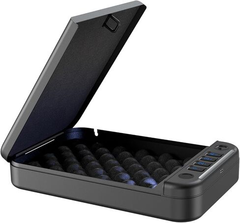 صندوق الأمان الآمن للمنزل، الوصول السريع، صندوق قفل آمن للمال مع لوحة مفاتيح مفاتيح والتحكم في التطبيق، صندوق آمن للمنزل لتخزين المجوهرات النقدية، ضوء LED مزدوج، وظيفة كتم الصوت in Kuwait