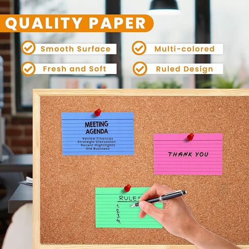 Spiral Index Cards - Spiral Bound Ruled Index Cards 3x5 Inch - Lined Index Cards - 3 x 5 inches Notecards, Flash Cards for Studying, Neon Colored Index Cards - for School, Office - 300 Sheets - 4 Pack in Saudi Arabia
