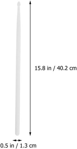 4 قطع 5a طبلة الفلورسنت عصا الطبل الفلورسنت متوهجة الطبل الموسيقى الطبل المحمولة قرع Perculator الموسيقى الملحقات أداة عصا هدية النايلون الأبيض تألق in Kuwait
