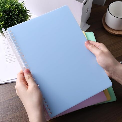 Koogel 4PCS Spiral Notebook Journal, Smart Ring Binder Notebooks 7.5x10.5inch Grid Notebook with Sliding Bar Binder for School Office in Saudi Arabia