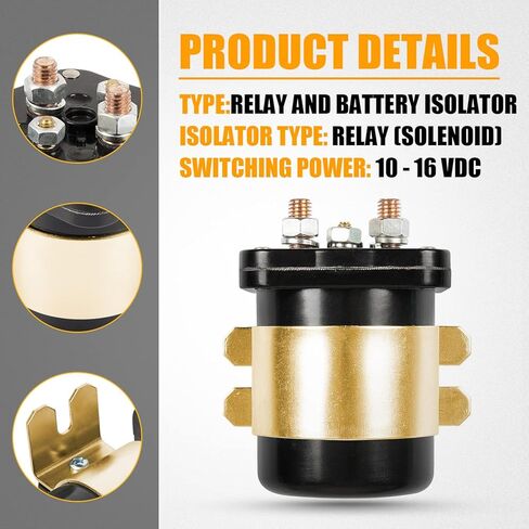 عازل بطارية الصوت المحمول Wztepeng 500 أمبير متوافق مع عازل بطارية مرحل الصوت المحمول، مرحل 12 فولت، مرحل فصل البطارية 12 فولت ومعزل in Kuwait