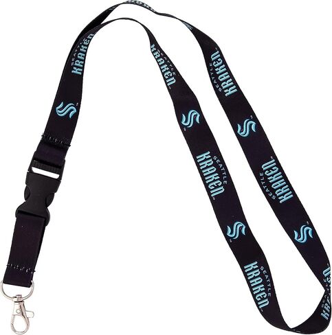 Desert Cactus Seattle Kraken NHL National Hockey League Car Keys ID Badge Holder Lanyard Keychain Detachable Breakaway Snap Buckle (Lanyard 2 - Dark Blue) in Saudi Arabia
