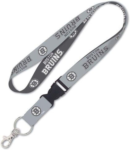 WinCraft NHL Boston Bruins 1 inch Charcoal Lanyard with Detachable Buckle in Saudi Arabia