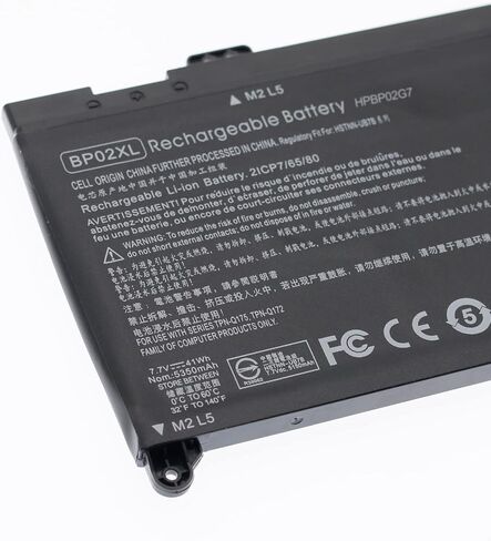 استبدال الكمبيوتر المحمول BP02XL BP02041XL لـ HP 849569-421 849569-541 849909-850 TPN-Q172 TPN-Q175 HSTNN-UB7B HSTNN-LB7H متوافق مع بطاريات الكمبيوتر المحمول Pavilion 15 Series [7.7V 41WH] in Kuwait
