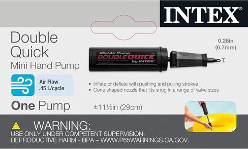 Intex Double Quick Mini Hand Pump, 11 1/2 in (29cm) in Saudi Arabia