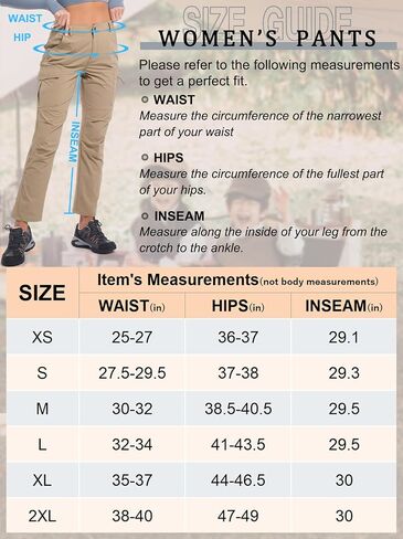 Women's Cargo Lightweight Hiking Pants Casual High Waisted Athletic Outdoor Travel Trousers with Pockets in Kuwait