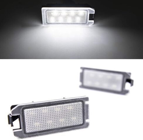 NSLUMO مجموعة مصابيح لوحة الترخيص LED لشركة فيات 500 2013-2019، استبدال OEM 6000K زينون أبيض 8-SMD مصباح علامة Led خالي من الأخطاء in Saudi Arabia