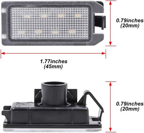 NSLUMO مجموعة مصابيح لوحة الترخيص LED لشركة فيات 500 2013-2019، استبدال OEM 6000K زينون أبيض 8-SMD مصباح علامة Led خالي من الأخطاء in Saudi Arabia