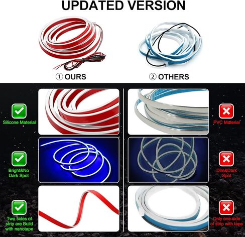 Exterior Car LED Hood Light Strip, 59 Inch Dreamcolor Car Under Hood Decoration Light Strips with Chasing, Flexible Waterproof Daytime Running Light Strip kit for Cars, SUVs, Trucks in Kuwait