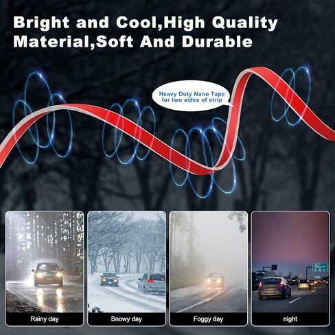 Exterior Car LED Hood Light Strip, 59 Inch Dreamcolor Car Under Hood Decoration Light Strips with Chasing, Flexible Waterproof Daytime Running Light Strip kit for Cars, SUVs, Trucks in Kuwait