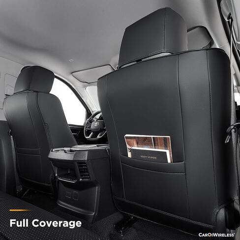 for Toyota Tundra Seat Cover 2023, for Tundra Accessories 2022-2024, Water Proof Faux Leather Cover, Fiber Black in Saudi Arabia