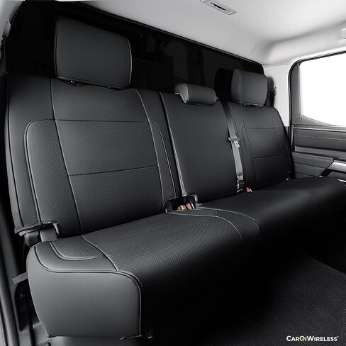 for Toyota Tundra Seat Cover 2023, for Tundra Accessories 2022-2024, Water Proof Faux Leather Cover, Fiber Black in Saudi Arabia