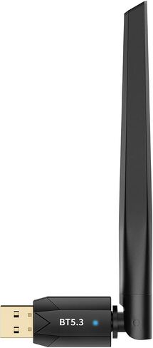 Long Range Bluetooth 5.3 USB Adapter for PC Desktop, 492FT/150M Wireless Dongle Transmitter for Windows 11/10/8.1/7 Computer Laptop, Pair Bluetooth Headset Headphones Speaker Mouse Keyboard in Saudi Arabia