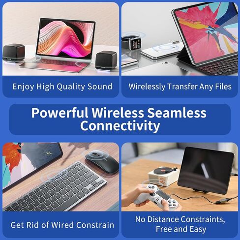 Long Range Bluetooth 5.3 USB Adapter for PC Desktop, 492FT/150M Wireless Dongle Transmitter for Windows 11/10/8.1/7 Computer Laptop, Pair Bluetooth Headset Headphones Speaker Mouse Keyboard in Saudi Arabia