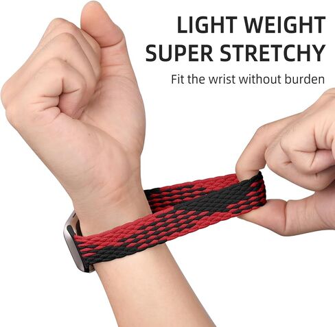 Lerobo 2 Pack Stretchy Solo Loop Compatible with Apple Watch Band 38mm 40mm 41mm 42mm 44mm 45mm 49mm Women Men,Braided Sport Strap Wristband for iWatch Band Series 9 8/7/6/5/4/3/2/1/SE Ultra/Ultra2 in Kuwait