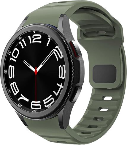 2 Pack No Gap Bands Compatible with Samsung Galaxy Watch 6 5 4 Band 40mm 44mm/Galaxy Watch 6 Classic 47mm 43mm/Watch 5 Pro 45mm/Watch 4 Classic 46mm 42mm, 20mm Two Tone Silicone Sport Strap Women Men in Kuwait
