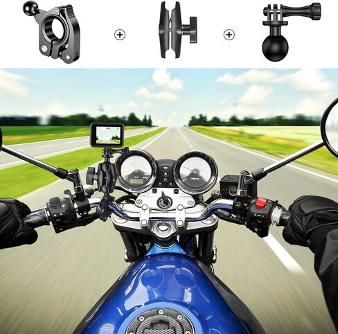 Aluminum Alloy Ball Mount Adapter Rear-View Clamp 60mm Double Socket Arm with 1 Inch Ball Adapters Bracket Accessory Compatible with Ram Mounts Ball Socket Arms (H-L601210) in Saudi Arabia