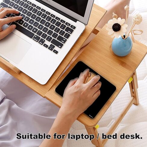 Mini Mouse Pad, Small Mouse Pad 5x6 Inch Ultra Thick Non-Slip Base Portable Washable Tiny Black Mouse Mat for Laptop Wireless Mouse Traveling in Kuwait