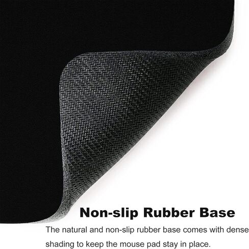 Mini Mouse Pad, Small Mouse Pad 5x6 Inch Ultra Thick Non-Slip Base Portable Washable Tiny Black Mouse Mat for Laptop Wireless Mouse Traveling in Kuwait