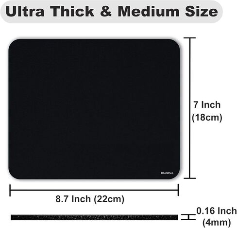 Mini Mouse Pad, Small Mouse Pad 5x6 Inch Ultra Thick Non-Slip Base Portable Washable Tiny Black Mouse Mat for Laptop Wireless Mouse Traveling in Saudi Arabia