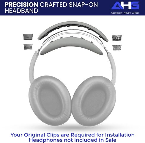 Replacement QC35 / QC35 ii earpads and QC35 Headband / QC35 ii Headband V3 pad Cushion Compatible with Bose QuietComfort 35 (QC35) and Bose QuietComfort 35 ii (QC35 ii) Headphones (Grey) in Saudi Arabia