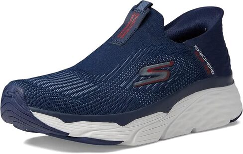 Skechers Men's Max Cushioning Slip-Ins-Athletic Slip-On Running Walking Shoes with Memory Foam Sneaker, Black/White, 12.5 in Saudi Arabia