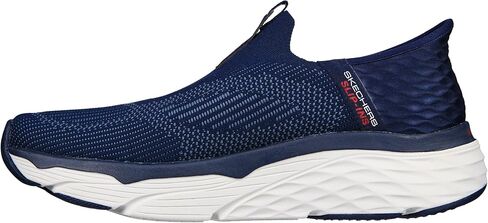 Skechers Men's Max Cushioning Slip-Ins-Athletic Slip-On Running Walking Shoes with Memory Foam Sneaker, Black/White, 12.5 in Saudi Arabia