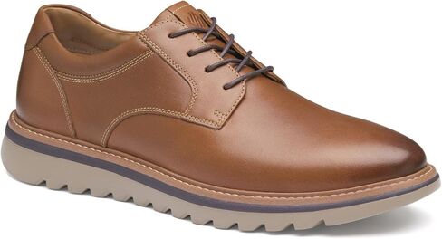 Johnston & Murphy Men's Braydon Plain Toe Tan Full Grain in Saudi Arabia