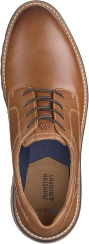 Johnston & Murphy Men's Braydon Plain Toe Tan Full Grain in Saudi Arabia