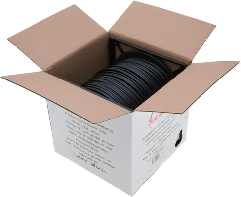 Cables Direct Online 250FT White Bulk Siamese RG59/U Cable, 20AWG + 18/2AWG, 95% Shielding, CCTV Video Wire in Saudi Arabia