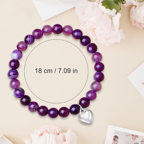 هدايا لأفضل الأصدقاء، هدايا سوار ملهمة للصداقة من الحجر الطبيعي للنساء لأفضل أخت Bestie للتخرج وعيد الأم وعيد الميلاد وعيد الحب وهدايا الأساور in Kuwait