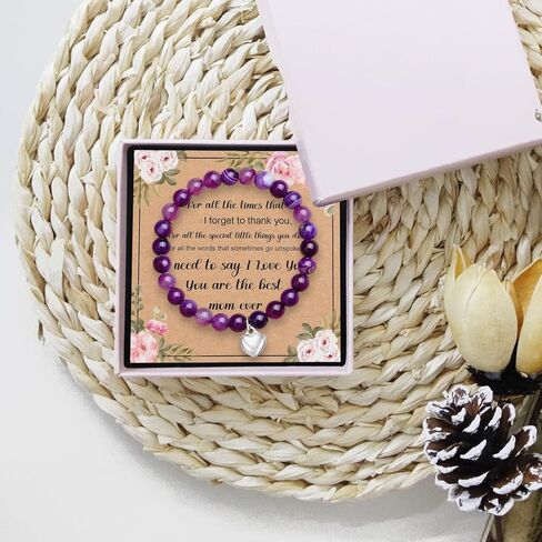 هدايا لأفضل الأصدقاء، هدايا سوار ملهمة للصداقة من الحجر الطبيعي للنساء لأفضل أخت Bestie للتخرج وعيد الأم وعيد الميلاد وعيد الحب وهدايا الأساور in Kuwait