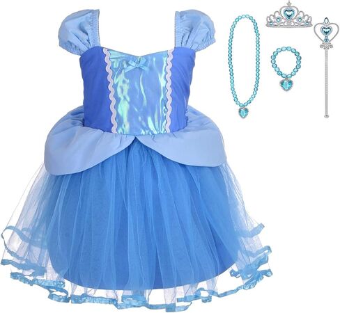 Lito Angels Princess Dress Up Costumes for Baby Girl Halloween Christmas Fancy Party with Accessories Size 18-24 Months in Kuwait