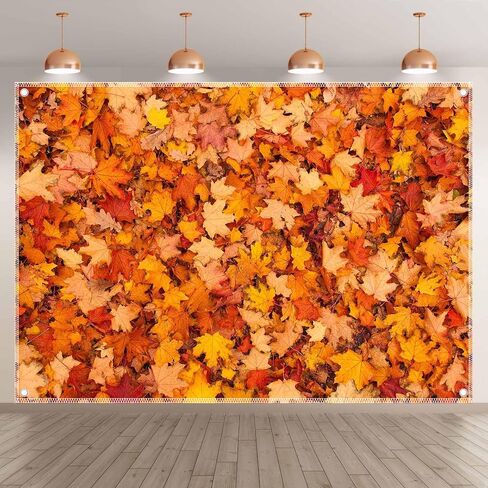 ZTHMOE 8x6ft النسيج سقوط أوراق القيقب التصوير خلفية الخريف مشهد الحصاد الأصدقاء خلفية عيد الشكر لوازم الحفلات صور نسيج كشك الدعائم in Saudi Arabia