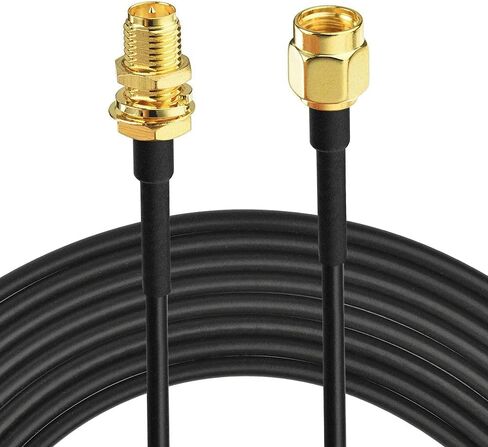 كابل تمديد هوائي BINGFU WiFi بطول 50 قدمًا RP-SMA ذكر إلى RP-SMA أنثى حاجز مزدوج محمي بخسارة منخفضة - 100 كابل لكاميرا IP لجهاز التوجيه اللاسلكي WiFi Hotspot Security in Kuwait