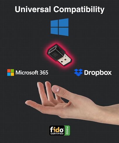 AUTHENTREND ATKey.Pro - مفتاح أمان معتمد من FIDO2، منافذ USB-C لمصادقة بصمات الأصابع، حماية الحسابات عبر الإنترنت: Windows، Linux، Mac OS، Google، Bank of America، Facebook، Twitter، Apple in Kuwait