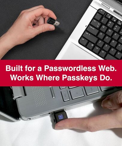 AUTHENTREND ATKey.Pro - مفتاح أمان معتمد من FIDO2، منافذ USB-C لمصادقة بصمات الأصابع، حماية الحسابات عبر الإنترنت: Windows، Linux، Mac OS، Google، Bank of America، Facebook، Twitter، Apple in Kuwait