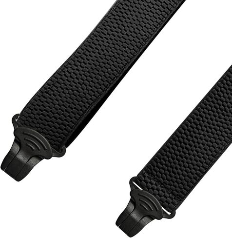 YXRIJDJ Black Men Suspenders 1.4 inch Wide X back Heavy Duty Adjustable Work Suspenders With Swivel Hooks in Saudi Arabia