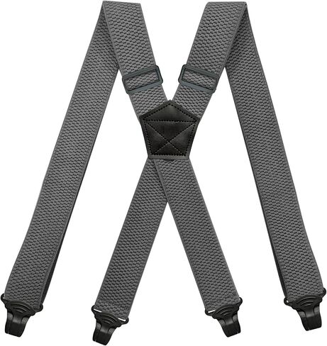 YXRIJDJ Black Men Suspenders 1.4 inch Wide X back Heavy Duty Adjustable Work Suspenders With Swivel Hooks in Saudi Arabia