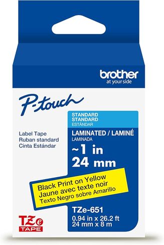 طباعة باللون الأبيض Brother P-touch TZe-ML55 على شريط لامع فاخر بلون رمادي غير لامع 24 مم (0. 94 بوصة) عرض × 8 م (26. 2 بوصة) طول in Kuwait