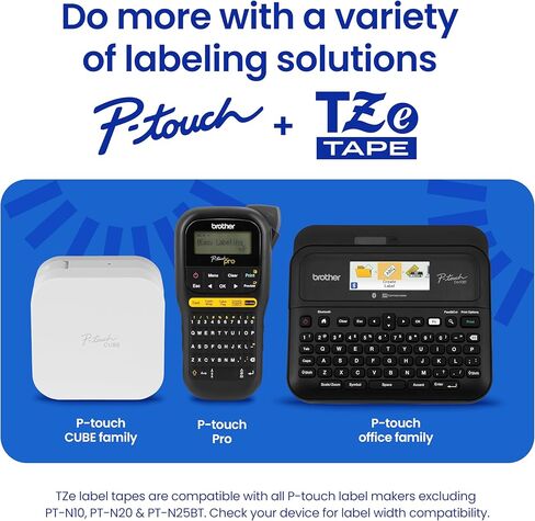 طباعة باللون الأبيض Brother P-touch TZe-ML55 على شريط لامع فاخر بلون رمادي غير لامع 24 مم (0. 94 بوصة) عرض × 8 م (26. 2 بوصة) طول in Kuwait