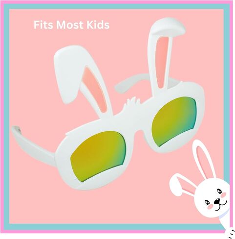 Sun-Staches Furry Bunny Sunglasses , Pink Lens Costume Accessory , UV 400 , One Size Fits Most in Saudi Arabia